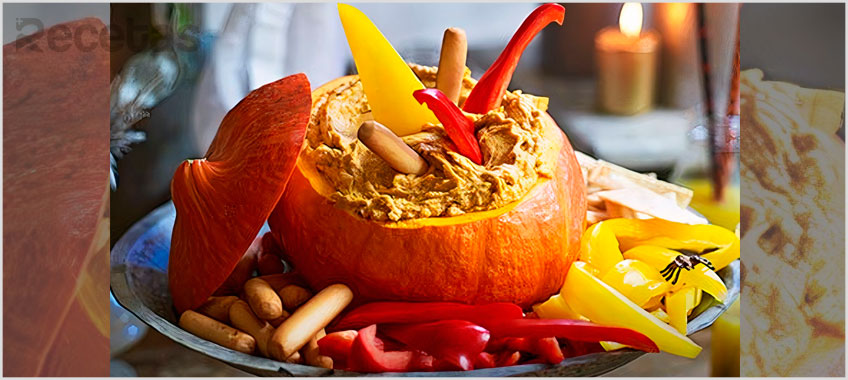 Hummus de Calabaza Casero Servido en Calabaza